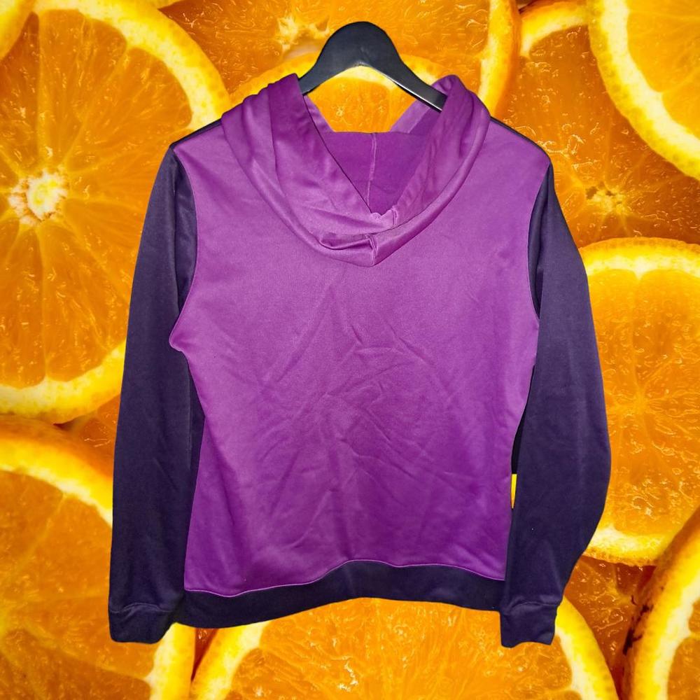 Under Armour 2 Tone Purple Hooded Sweatshirt with Front Logo Size Small - Picture 5 of 5
